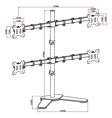 Soporte base para 4 monitores K7903 - Image 10
