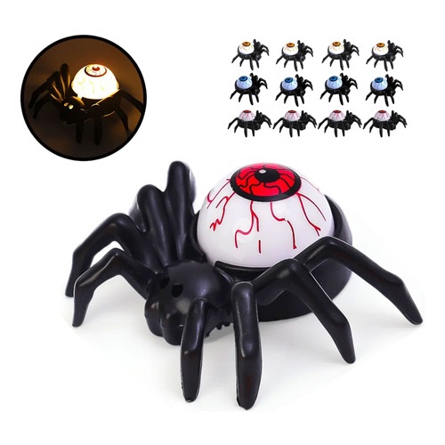 Velas ojo arañas X 12 con luz LED Halloween Ar9