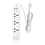 Zapatilla eléctrica con 3 toma corriente y 2 USB Ty2203