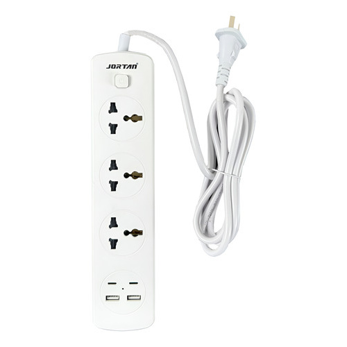 Zapatilla eléctrica con 3 toma corriente y 2 USB Ty2203