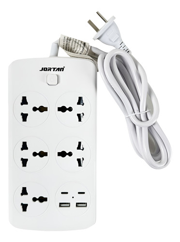 Zapatilla eléctrica con 5 toma corriente y 2 USB 25012 - Image 1