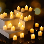 24 velas luces LED cálidas a pila - Image 2
