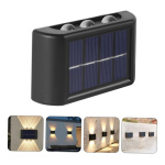 Aplique solar bidireccional de pared con 6 LED