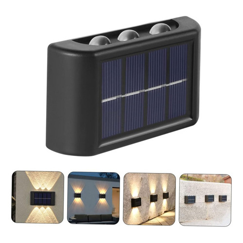 Aplique solar bidireccional de pared con 6 LED