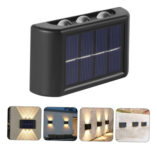 Aplique_Exterior_Bidireccional_Bifocal_De_Pared_6_Led_Solar_D_800548-MLA95519093192_102025-O.jpg Aplique solar bidireccional de pared con 6 LED - Imagen 1