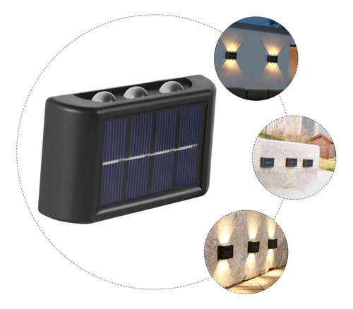 Aplique solar bidireccional de pared con 6 LED - Imagen 4