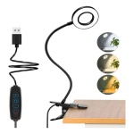 Lámpara lupa X 5 de escritorio con luz LED 3 colores