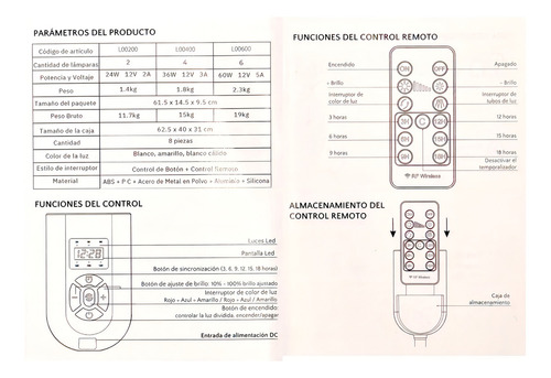 Luz LED estrella regulable con 4 brazos flexibles Bl-04 - Image 8