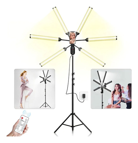 Luz led estrella 6 brazos flexibles trípode bl-06 mlpz - Image 3