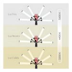 Luz LED estrella regulable con 6 brazos flexibles Bl-06 - Image 6