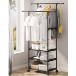 Organizador perchero de ropa y zapatos con 3 niveles Lbj2 - Image 2