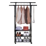 Organizador perchero de ropa y zapatos con 3 niveles Lbj2 - Image 5