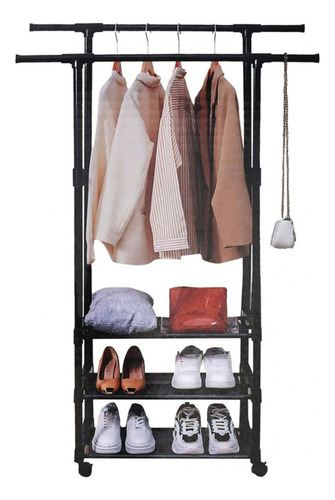 Organizador perchero de ropa y zapatos con 3 niveles Lbj2 - Image 5