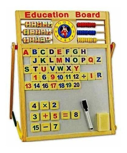 Pizarrón Pizarra Dual Magnética Atril Letras Numeros 32x44cm - Image 5