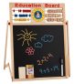 Pizarrón Pizarra Dual Magnética Atril Letras Numeros 32x44cm