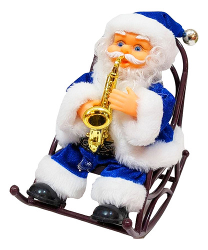Adorno Papá Noel con saxofón, movimiento y música 25398