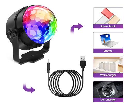 Bola esfera mágica LED RGB L-12 - Imagen 2
