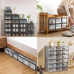 X 3 Cajas organizadoras de zapatillas apilables Baz7370 - Image 7