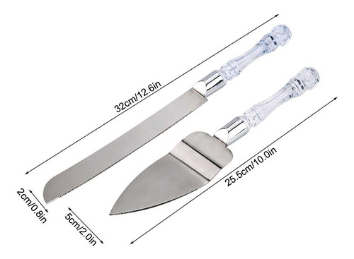 Cuchillo y espátula para torta de acero inoxidable - Image 4