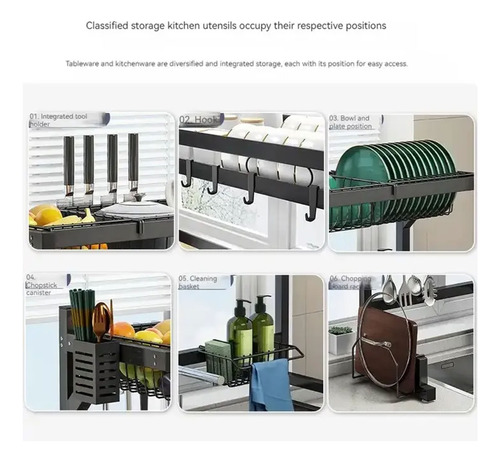 Escurridor seca platos organizador 3 niveles G2007 - Image 5