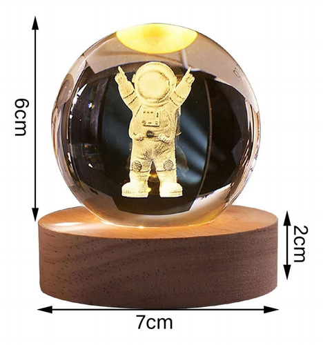 Esfera bola cristal lampara led 3d usb luz noche deco 0601 - Image 110