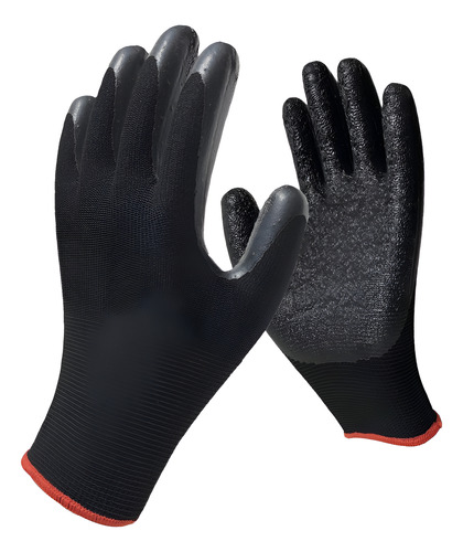 Guantes Trabajo Antideslizantes Reforzados Tela Y Goma 300# - Image 9