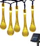 Guirnalda luces solar LED cálidas 20 gotas Xh612