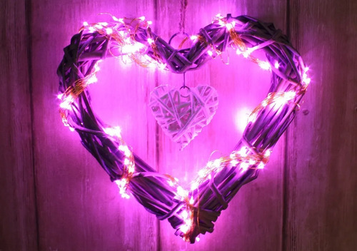 Guirnalda luces LED rosas para navidad 100 - Imagen 1