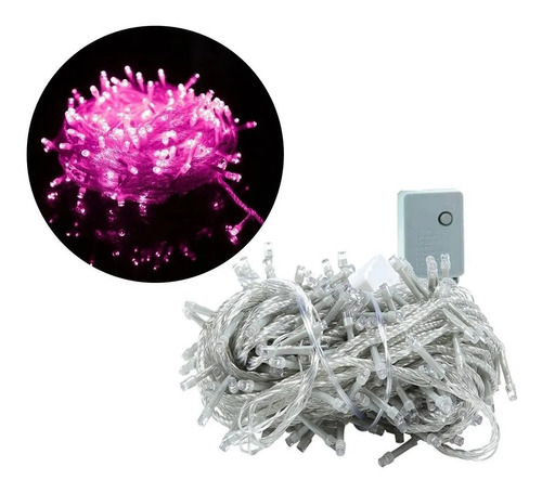 Guirnalda luces LED rosas para navidad 100 - Imagen 6