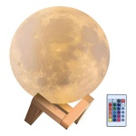 Velador luna multicolor táctil con soporte - 13 cm