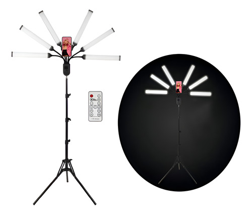 Luz led estrella 6 brazos flexibles trípode bl-06 mlpz - Image 1