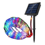 Manguera luces LED RGB con panel solar 7 metros C-91001 - Imagen 2