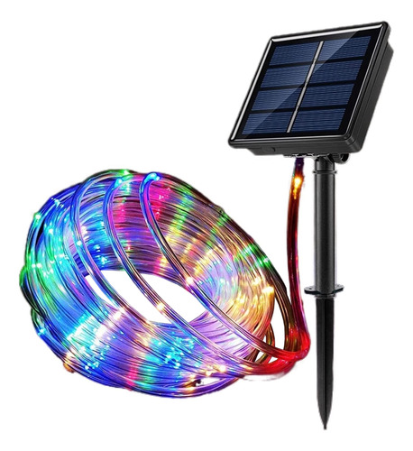 Manguera luces LED RGB con panel solar 7 metros C-91001 - Imagen 2