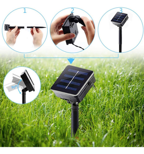 Manguera luces LED RGB con panel solar 7 metros C-91001 - Imagen 5