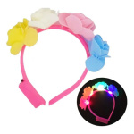 Pack X 12 vinchas flores luces LED multicolor 60645 - Image 3