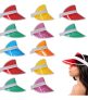 Pack X 12 viseras retro para fiestas y cotillón 60642