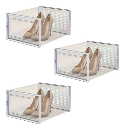 X 3 Cajas organizadoras de zapatillas apilables Baz7370 - Image 10