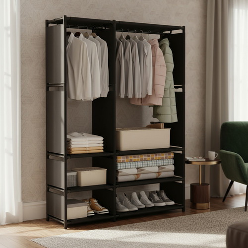 Perchero Organizador De Ropa Armario 6 Estantes 50006 – imagen de uso
