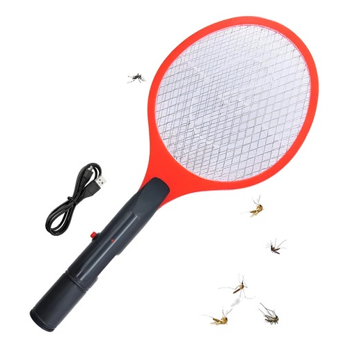 Raqueta Mata Mosca Mosquito Insectos Recargable Usb Hj03