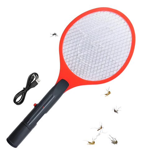 Raqueta Mata Mosca Mosquito Insectos Recargable Usb Hj03 - Image 1