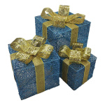 Set X3 Cajas Regalo Adorno Árbol Navidad Luz Led Calida 220v - Imagen 6