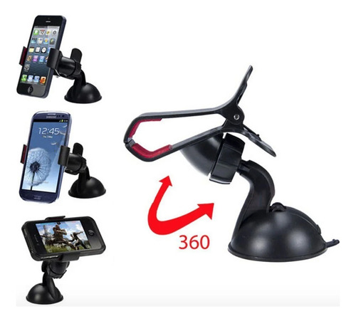 Soporte de celular para auto con pinzas y ventosa - Imagen 5