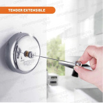 Tender de ropa retráctil extensible de metal cromado - Image 2