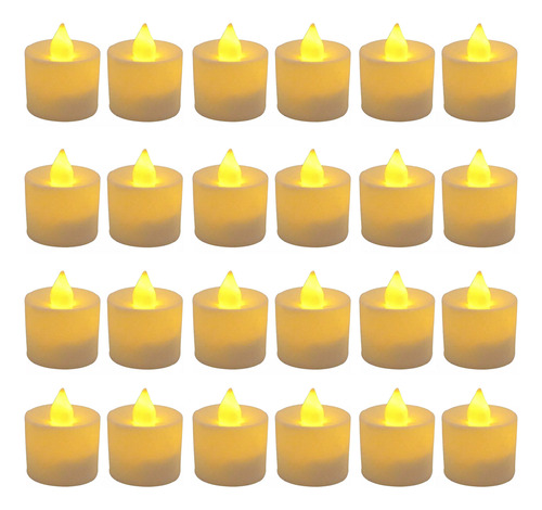 24 velas luces LED cálidas a pila - Image 1