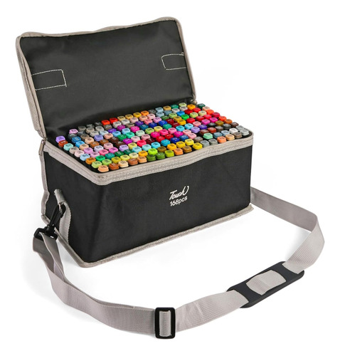 Fibrones doble trazo de 168 colores en estuche Ks-1005