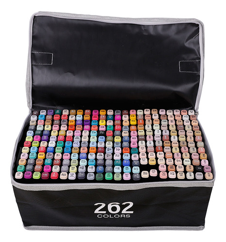 Fibrones marcadores doble trazo 262 colores en estuche Ks1044
