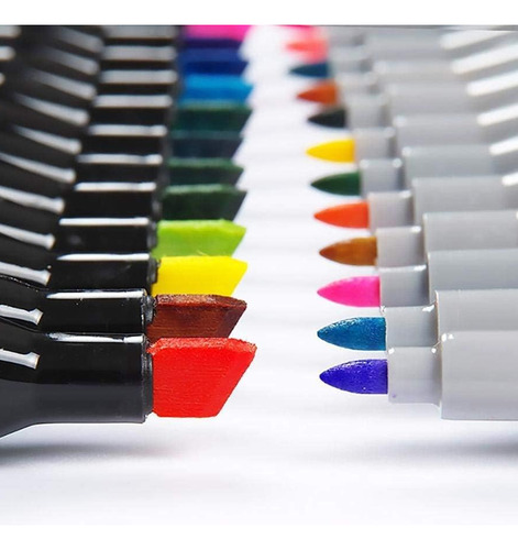 Fibrones doble trazo de 168 colores en estuche Ks-1005 - Imagen 2