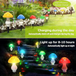 Guirnalda solar 8 hongos luces LED multicolor M0502 - Imagen 5