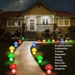 Guirnalda solar 8 hongos luces LED multicolor M0502 - Imagen 3