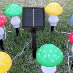 Guirnalda solar 8 hongos luces LED multicolor M0502 - Imagen 7